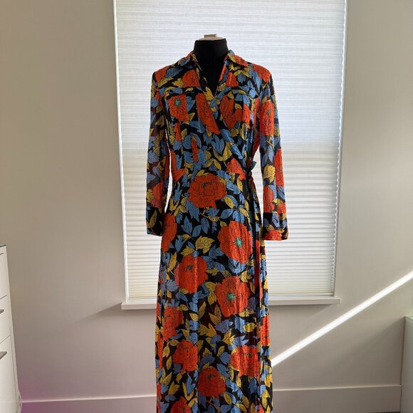 Diane Von Furstenberg Dresses & Skirts - DVF Collared Wrap Cover-Up – Boswell Black – Size M